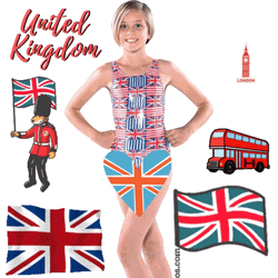 Girl Wear England Suit GIF
