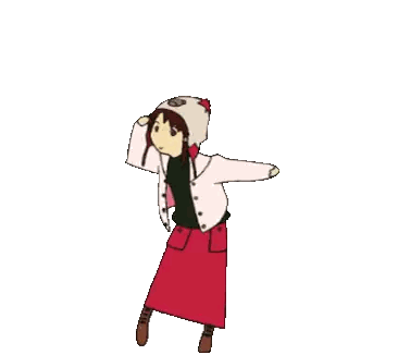 Girl Wearing Bear Hat Sticker
