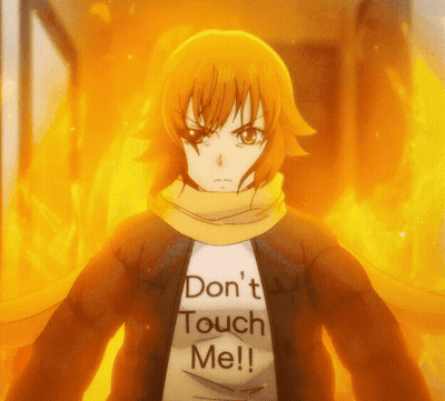 Girl Wearing Don't Touch Me T-Shirt GIF