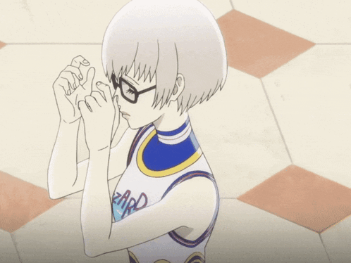 Girl Wearing Glasses And Blizzard Shirt GIF