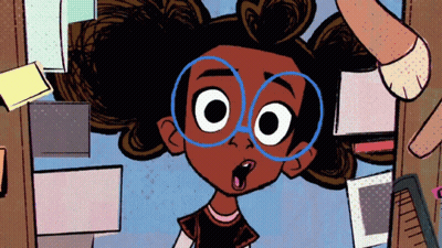 Girl Wearing Glasses And Combing Hair GIF