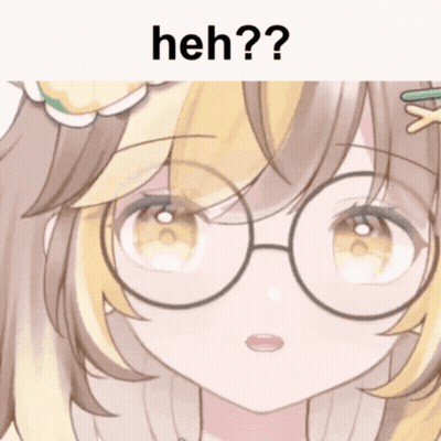 Girl Wearing Glasses With Heh GIF