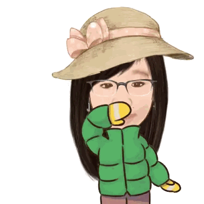 Girl Wearing Hat And Green Jacket Sticker