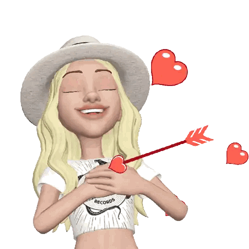 Girl Wearing Hat And Swan Shirt Sticker