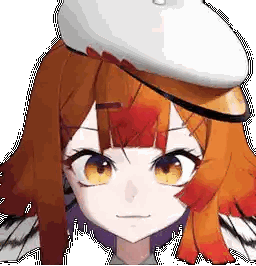 Girl Wearing Hat Close Up Sticker