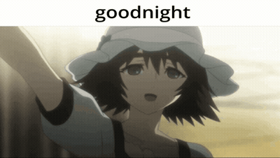 Girl Wearing Hat Saying Goodnight GIF
