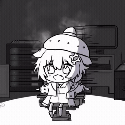 Girl Wearing Hat With Bone GIF