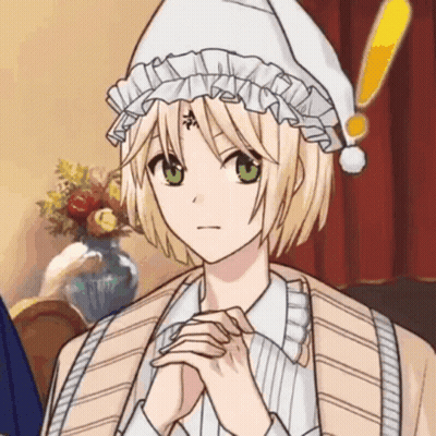 Girl Wearing Hat With Ruffles GIF