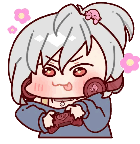 Girl Wearing Headphones And Choker Sticker