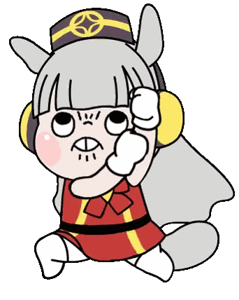 Girl Wearing Headphones And Red Yellow Dress Sticker