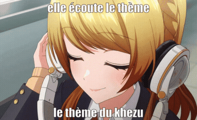 Girl Wearing Headphones Elle Écoute Le Theme GIF