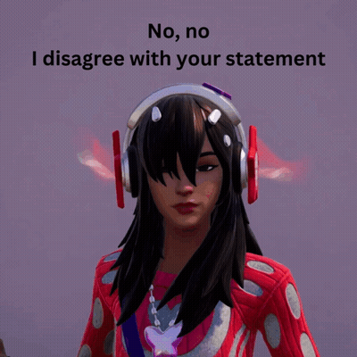 Girl Wearing Headphones Saying No No I Disagree GIF