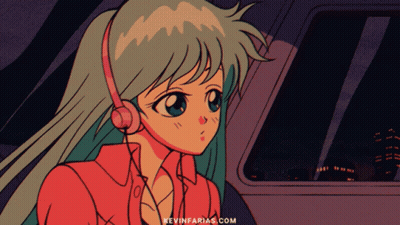 Girl Wearing Headphones With Kevinfaris.com GIF