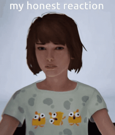 Girl Wearing Owl Shirt Saying My Honest Reaction GIF
