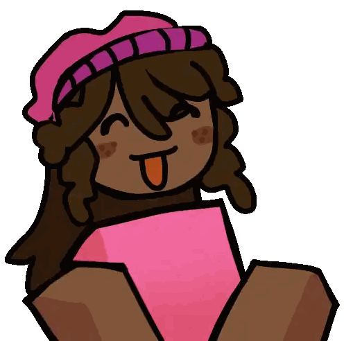 Girl Wearing Pink Hat Sticker