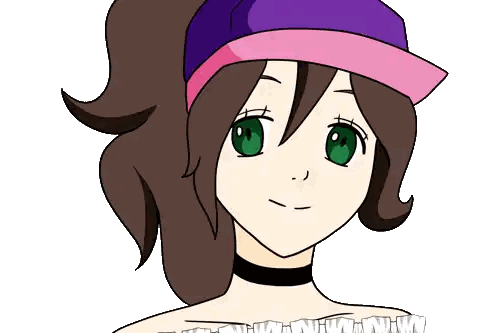 Girl Wearing Purple Hat Sticker