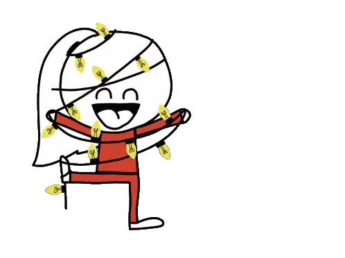 Girl Wearing Red Shirt #Minka Comics Sticker