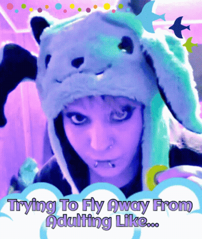 Girl Wearing Trying To Fly Away Hat GIF