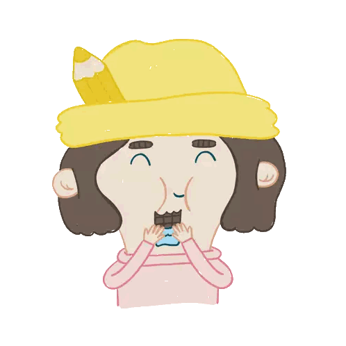 Girl Wearing Yellow Hat Sticker
