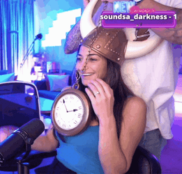 Girl Wears Flava Flav Costume GIF