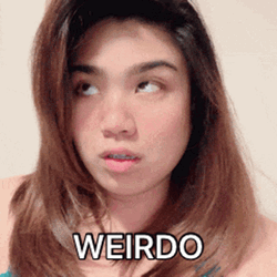 Girl Weirdo Face GIF