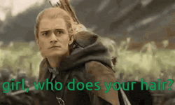 Girl Who Does Your Hair Legolas GIF