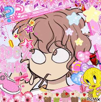 Girl With 100% Cute GIF