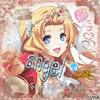 Girl With Angel Word GIF