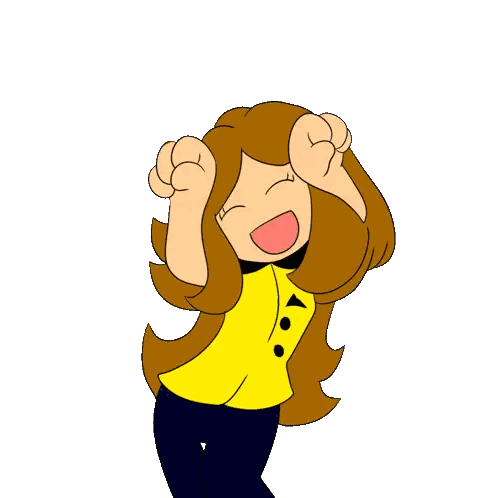 Girl With Arms In Air And Yellow Shirt Sticker