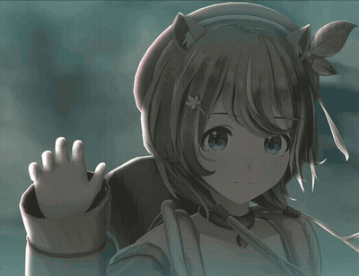 Girl With Arms Outstretched In Front Of Large Building GIF