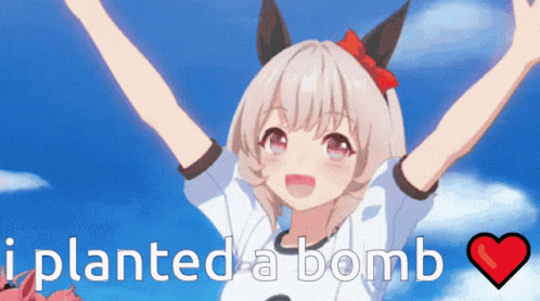 Girl With Arms Outstretched Planted A Bomb GIF