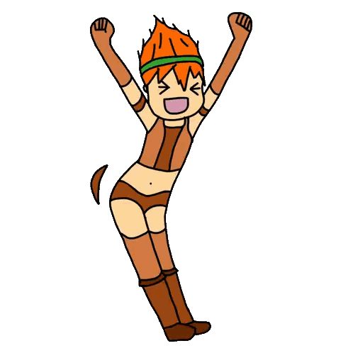 Girl With Arms Up Sticker