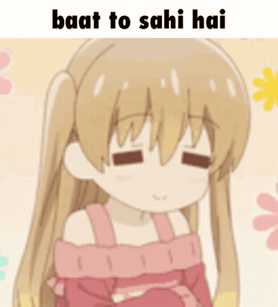 Girl With Baat To Sahi Hai GIF