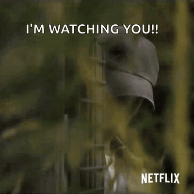 Girl With Backpack Blackboard Cmaline Is Watching You GIF