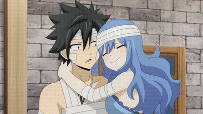 Girl With Bandage Hugging Man GIF