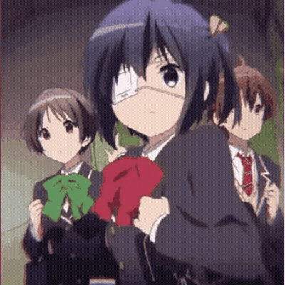 Girl With Bandage On Eye Beside Two Girls GIF
