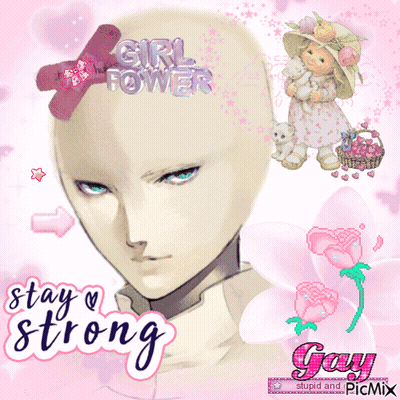 Girl With Bandage Saying Girl Power GIF