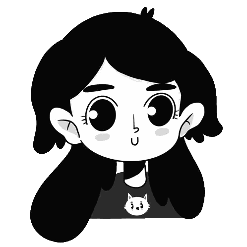 Girl With Big Eyes Drawing Sticker