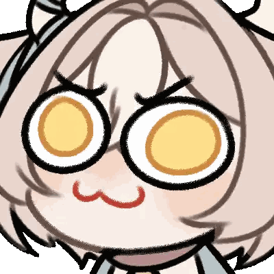 Girl With Big Yellow Eyes And Red Mouth Sticker