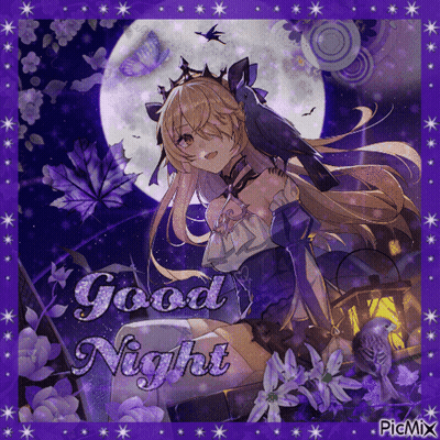 Girl With Bird On Head Saying Good Night GIF