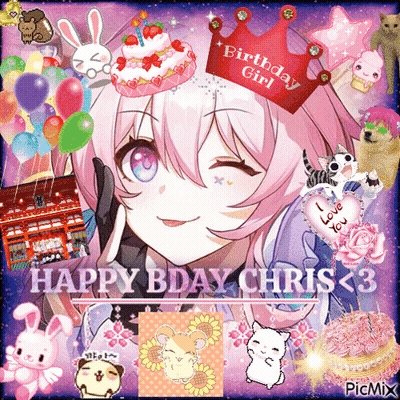 Girl With Birthday Crown Saying Happy Bday Chris GIF