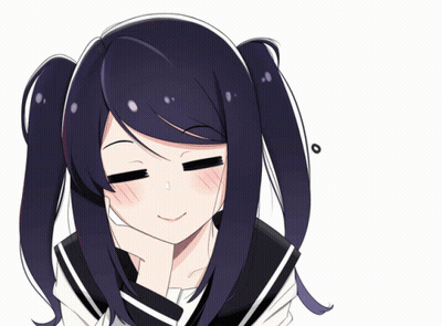 Girl With Black Hair And Pigtails GIF