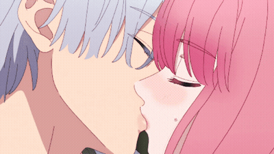 Girl With Black Hair And Red Highlights GIF