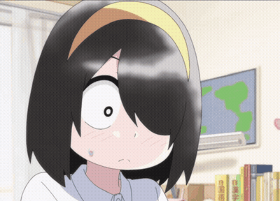 Girl With Black Hair And Yellow Headband Surprised GIF