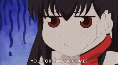 Girl With Black Hair Red Eyes Says Yo Forgot About Me GIF