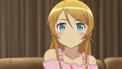 Girl With Blonde Hair And Blue Eyes In Pink Top GIF