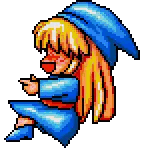 Girl With Blonde Hair And Blue Hat Sticker