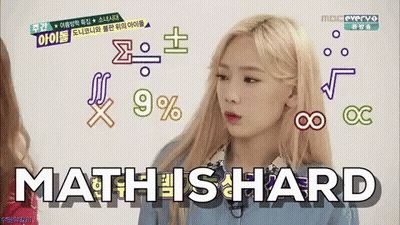 Girl With Blonde Hair And Math Is Hard Sign GIF