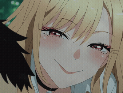 Girl With Blonde Hair And Red Eyes GIF