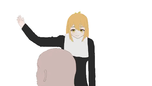 Girl With Blonde Hair And White Shirt Sticker